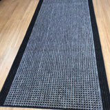 Chino Silver Black 2822 Hall Runner Non-Slip 80cm Wide