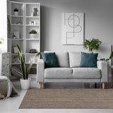 Malia Taupe Linen Non Slip Rug