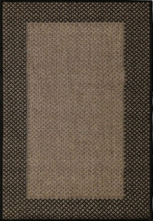 Chino 1584 Natural Black Flat Weave Non Slip Rug