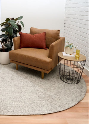 Cara Smoke Round Rug