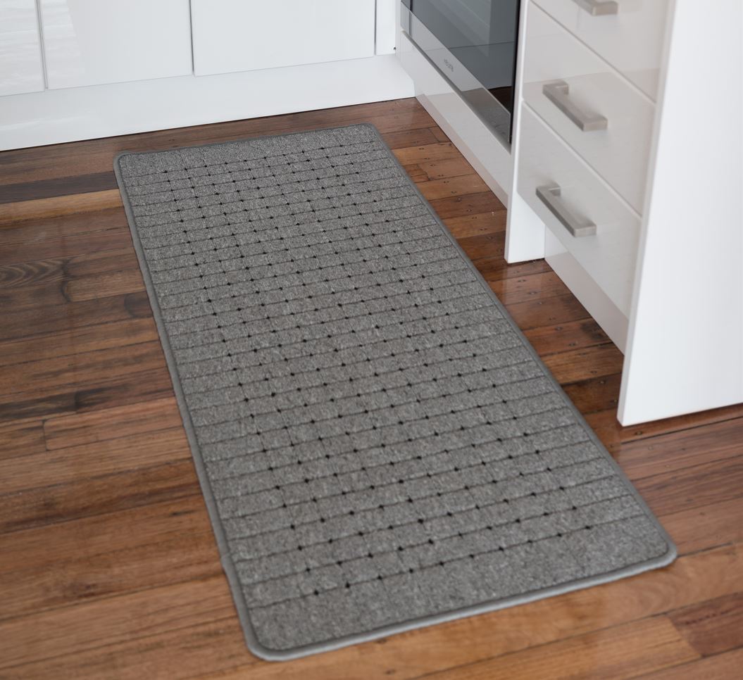 Roma Dots Grey Black Hallway Runner 80CM Wide