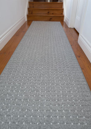 Roma Dots Grey Hallway Runner 80CM Wide