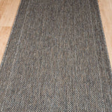 Malia Taupe Linen Hallway Runner Non-Slip 80cm Wide