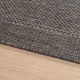 Malia Taupe Linen Hallway Runner Non-Slip 80cm Wide