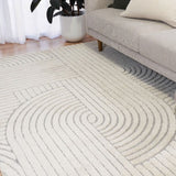Marli Ivory light Grey Retro Rug