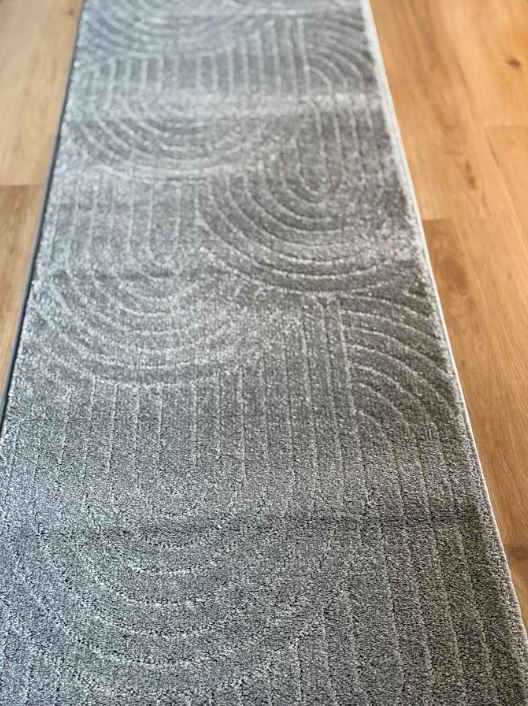 Marli Light Grey Hallway Runner 80CM Wide