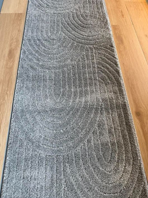 Marli Light Grey Hallway Runner 80CM Wide