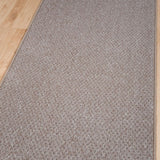 Phoenix Taupe Hall Runner 80cm Wide Non Slip Backing