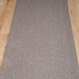Phoenix Taupe Hall Runner 80cm Wide Non Slip Backing