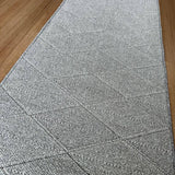 Roma Cross Grey Hallway Runner 67CM Wide