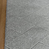 Roma Cross Grey Hallway Runner 67CM Wide