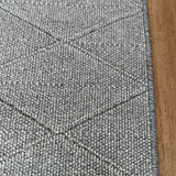 Roma Cross Grey Hallway Runner 67CM Wide