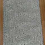 Roma Cross Grey Hallway Runner 67CM Wide