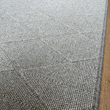 Roma Cross Grey Hallway Runner 80CM Wide
