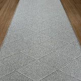 Roma Cross Grey Hallway Runner 80CM Wide