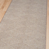Roma Cross Mocha Hallway Runner 67CM Wide