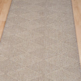 Roma Cross Mocha Hallway Runner 80CM Wide