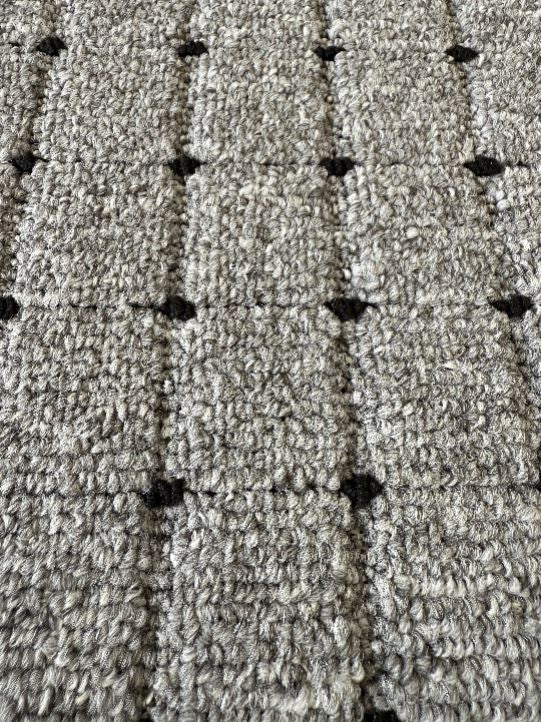 Roma Dots Grey Black Hallway Runner 80CM Wide