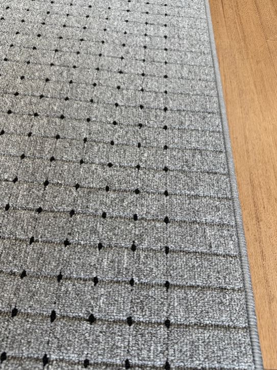 Roma Dots Grey Black Hallway Runner 80CM Wide