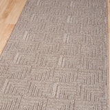 Roma Squares Mocha Hallway Runner 67CM Wide