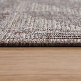 Roma Squares Mocha Hallway Runner 67CM Wide