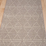 Roma Triangles Mocha Hallway Runner 67CM Wide
