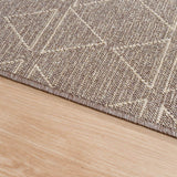 Roma Triangles Mocha Hallway Runner 67CM Wide