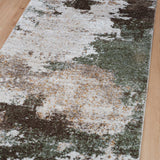 Sienna Green Cream Hallway Runner 80CM Wide