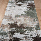 Sienna Green Cream Hallway Runner 80CM Wide