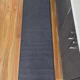 Phoenix Charcoal Hallway Runner Rug Non Slip