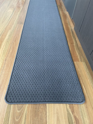 Phoenix Charcoal Hallway Runner Rug Non Slip