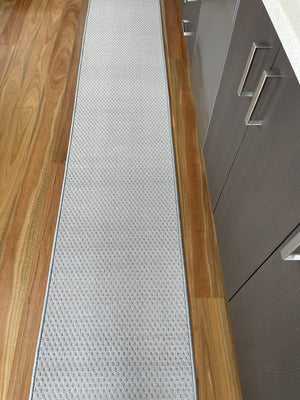 Phoenix Grey Hallway Runner Rug Non Slip