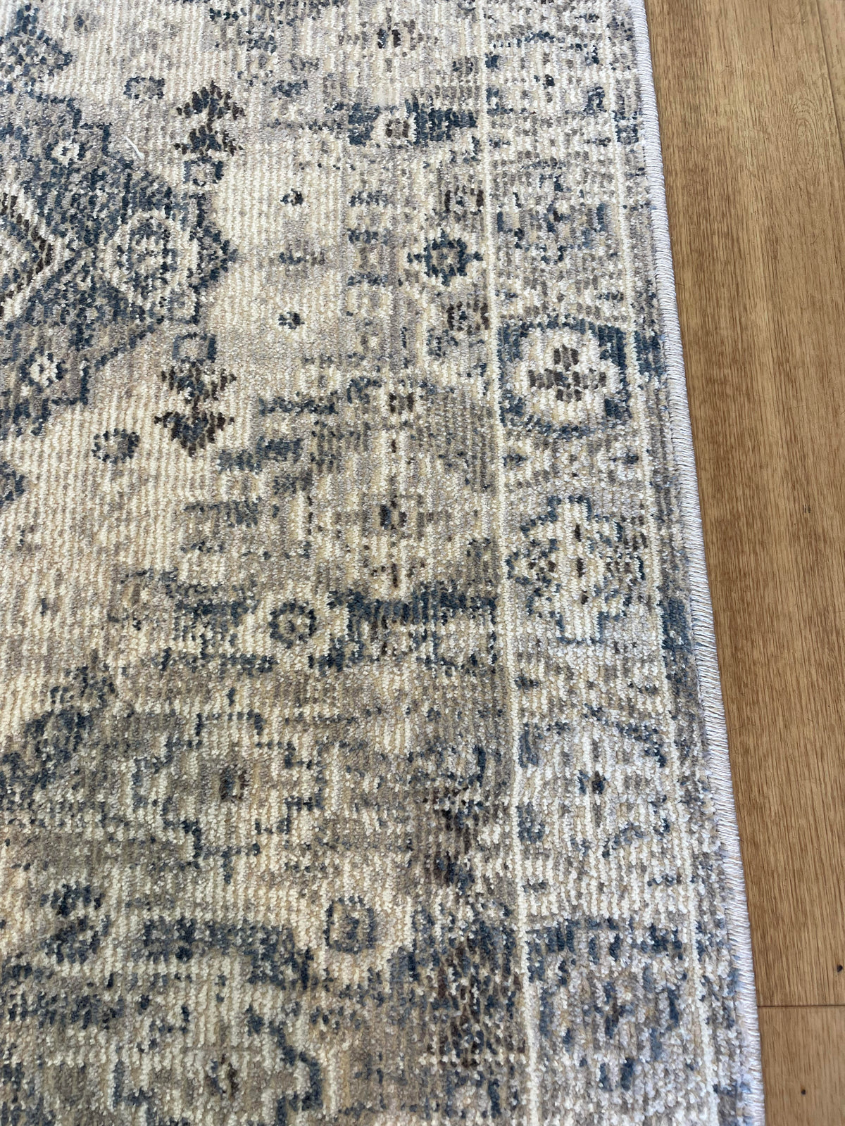 Serena Blue Grey Hallway Runner 80CM Wide