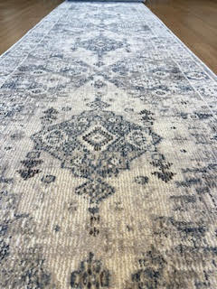 Serena Blue Grey Hallway Runner 80CM Wide