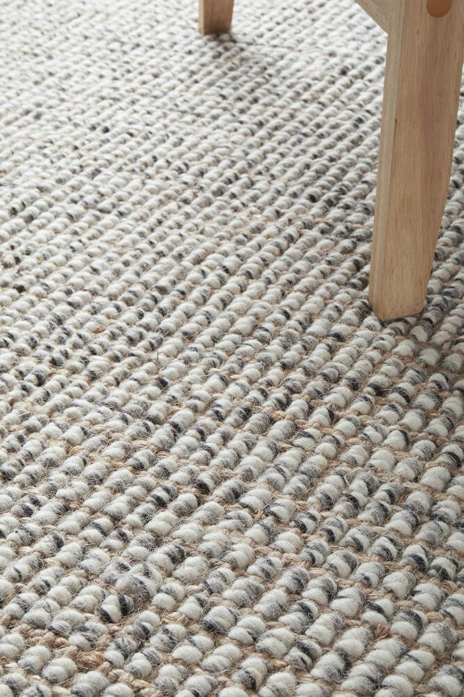 Arabella Wool Jute Grey Rug