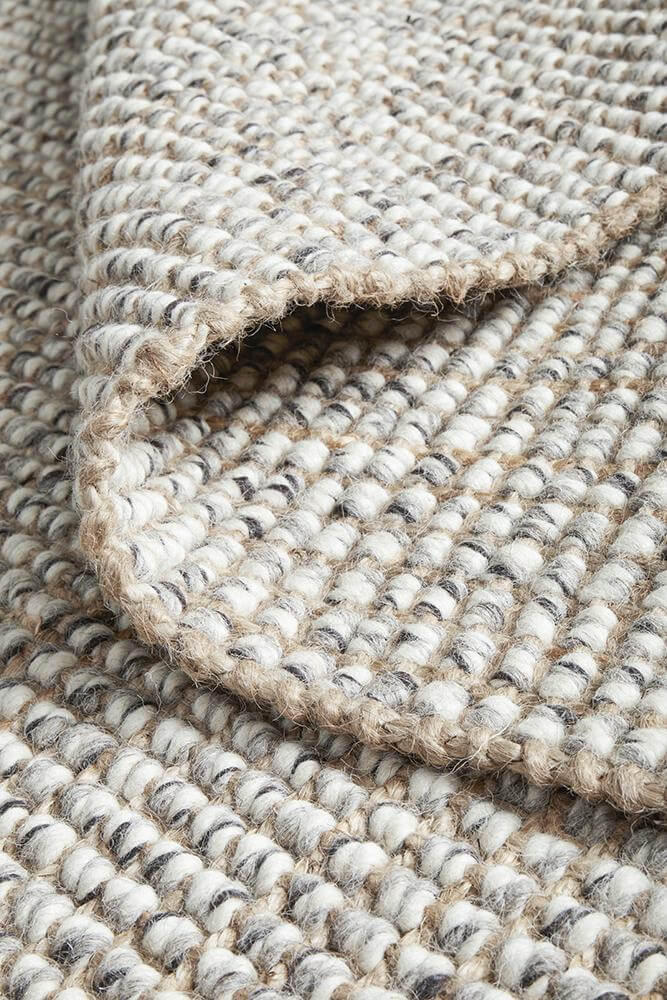 Arabella Wool Jute Grey Rug