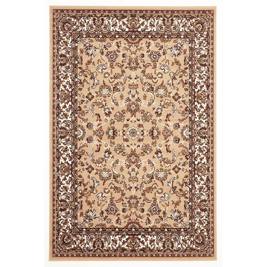 Traditional All Over Pattern Rug Beige