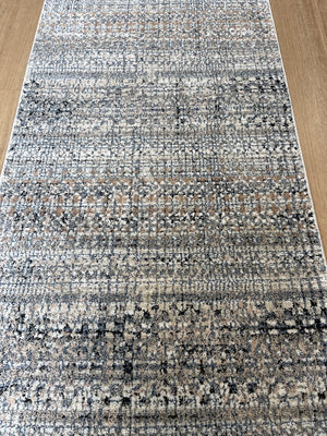 Cozy Ivory Blue Beige Hallway Runner 80CM Wide