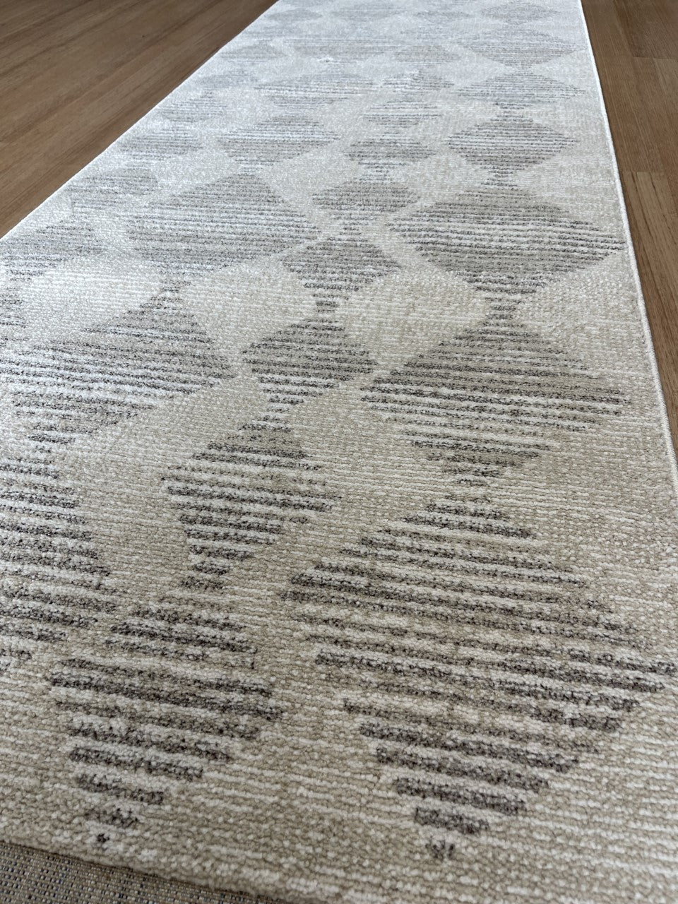 Cozy Ivory Coffee Beige Hallway Runner 80CM Wide