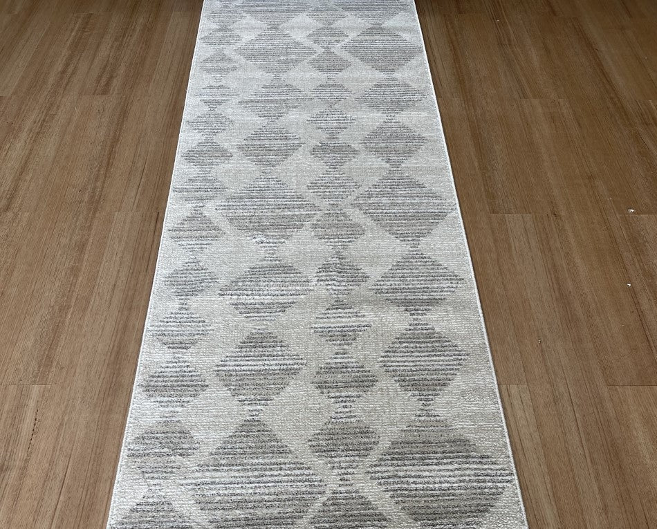 Cozy Ivory Coffee Beige Hallway Runner 80CM Wide