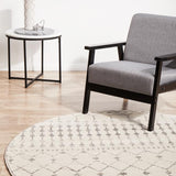 Chrome Elsa Silver Round Rug