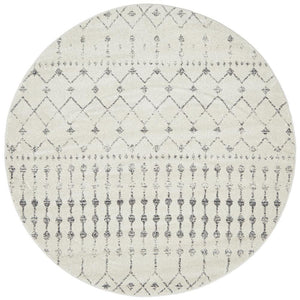 Chrome Elsa Silver Round Rug