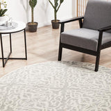 Chrome Lydia Silver Round Rug