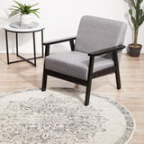 Chrome Rita Silver Round Rug