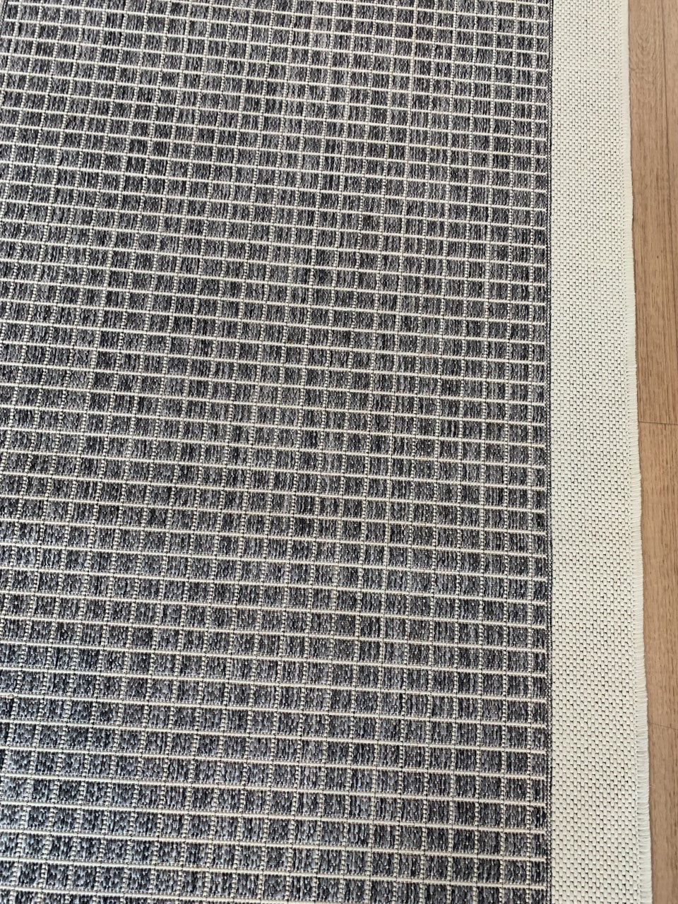 Chino 2530 Silver Ivory Hallway Runner Non-Slip 80CM Wide