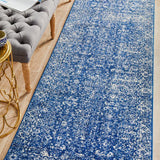 Evoke Oasis Navy Transitional Runner Rug