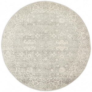 Evoke Shine Silver Transitional Round Rug