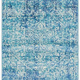 Evoke Muse Blue Transitional Runner Rug