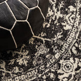 Evoke Scape Charcoal Transitional Round Rug