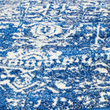 Evoke Contrast Navy Transitional Round Rug
